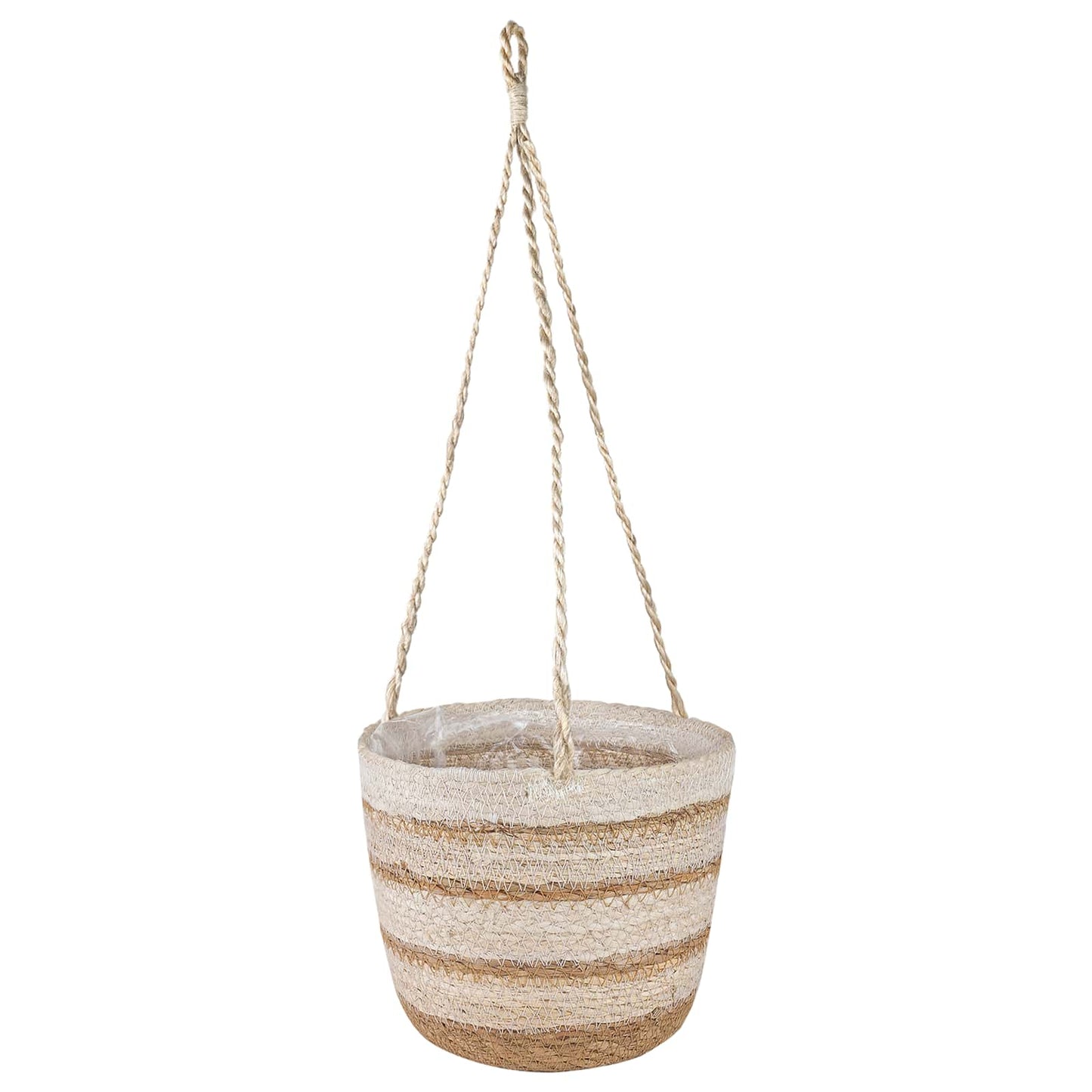 Seagrass Plant Baskets 3 pcs Natural,White and Beige