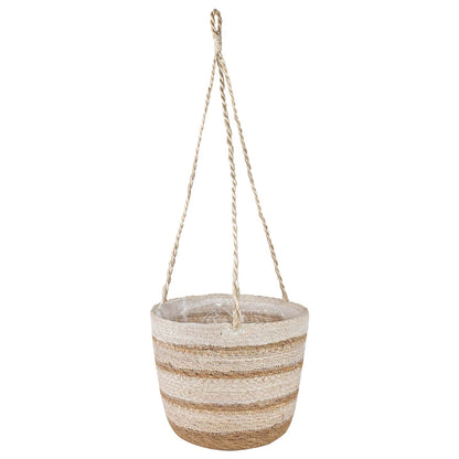 Seagrass Plant Baskets 3 pcs Natural,White and Beige