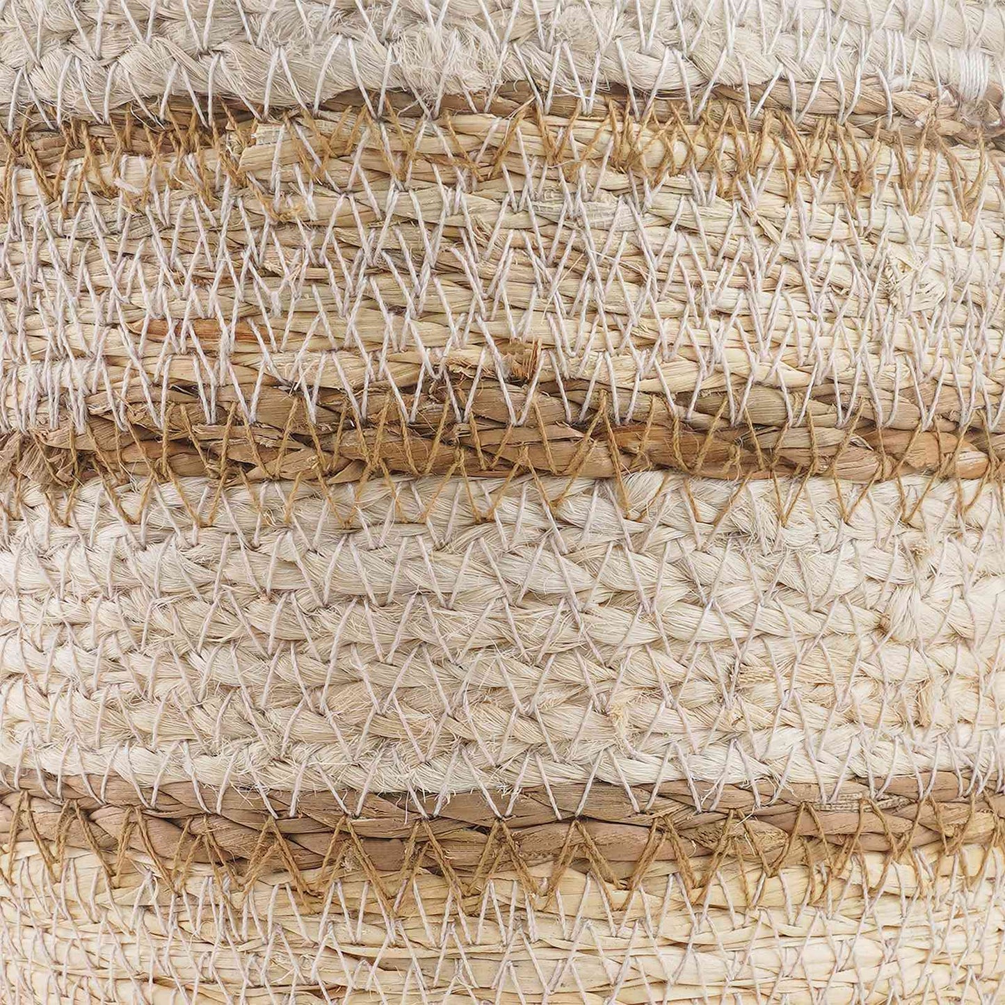 Seagrass Plant Baskets 3 pcs Natural,White and Beige