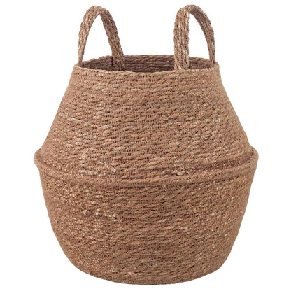 Plant Pot with Handles Natural Ø 22 x 20 cm 100% Seagrass