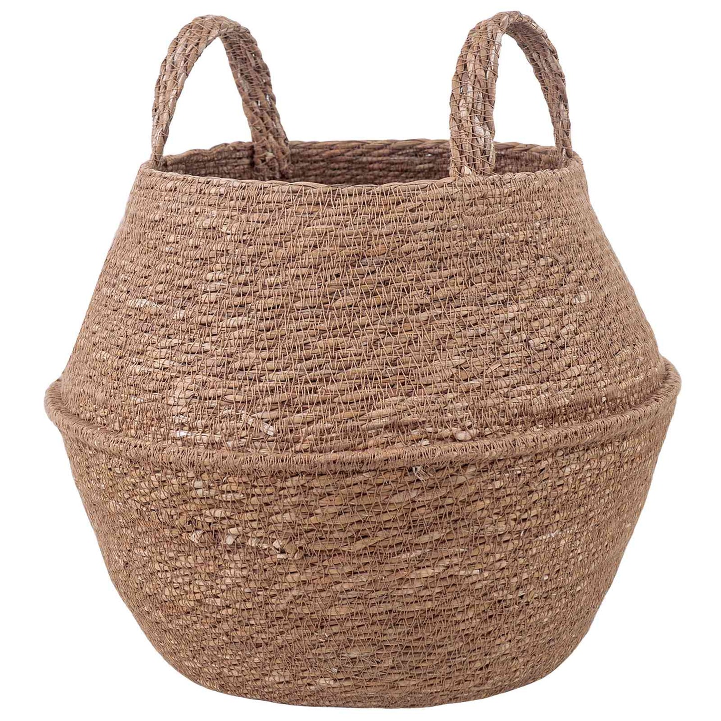 Plant Pot with Handles Natural Ø 32 x 32 cm 100% Seagrass