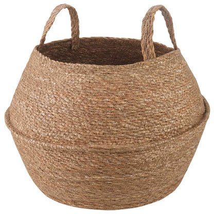 Plant Pot with Handles Natural Ø 45 x 36 cm 100% Seagrass