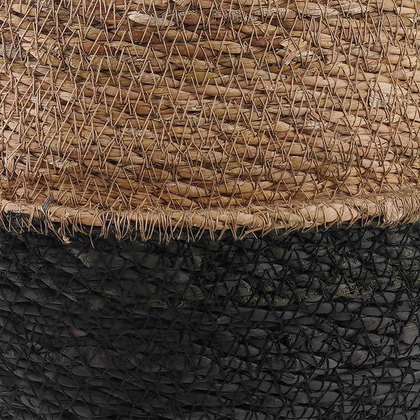 Plant Pot with Handles 2 pcs Black Ø 45 x 36 cm 100% Seagrass