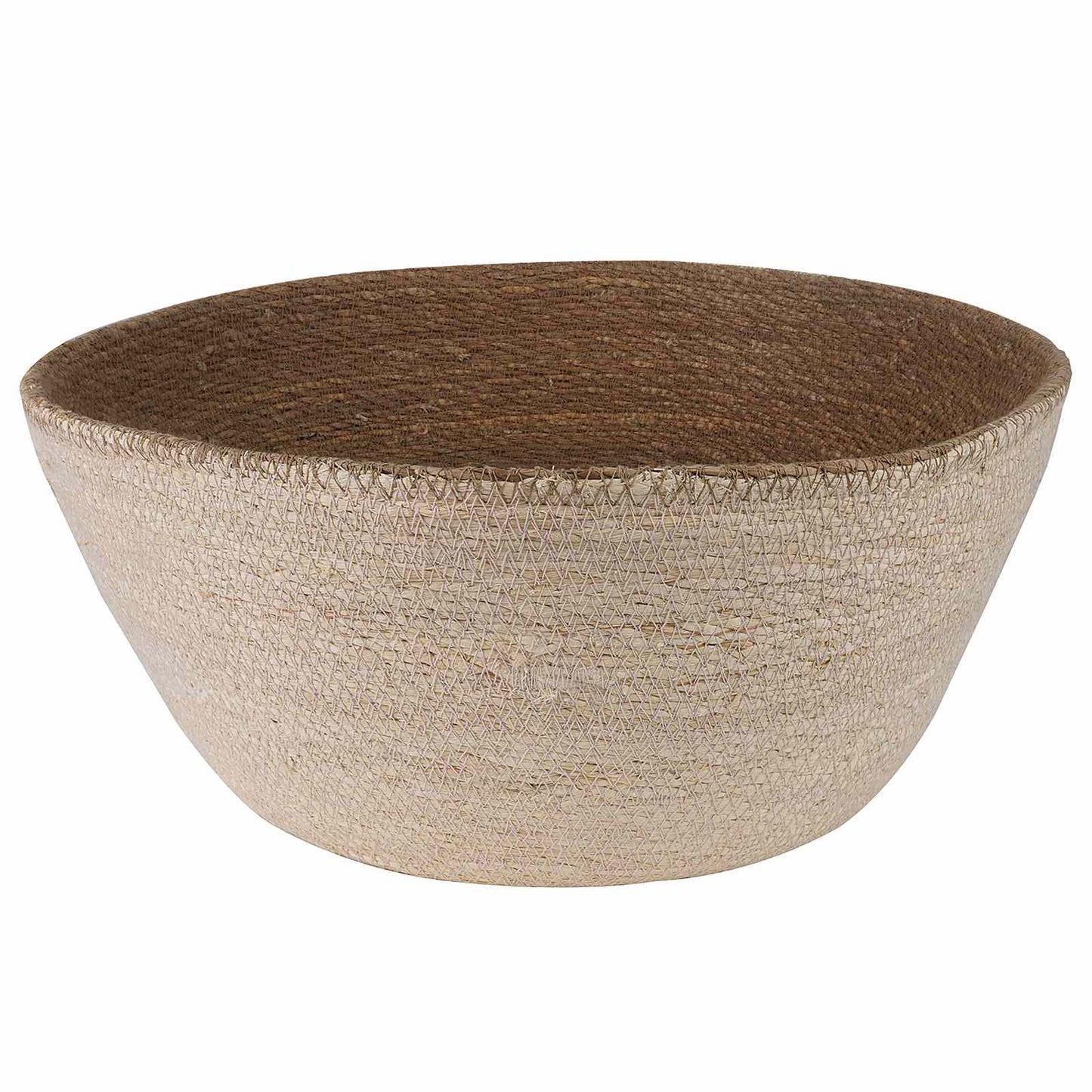 Plant Pot with Handles 2 pcs White Ø 32 x 32 cm 100% Seagrass
