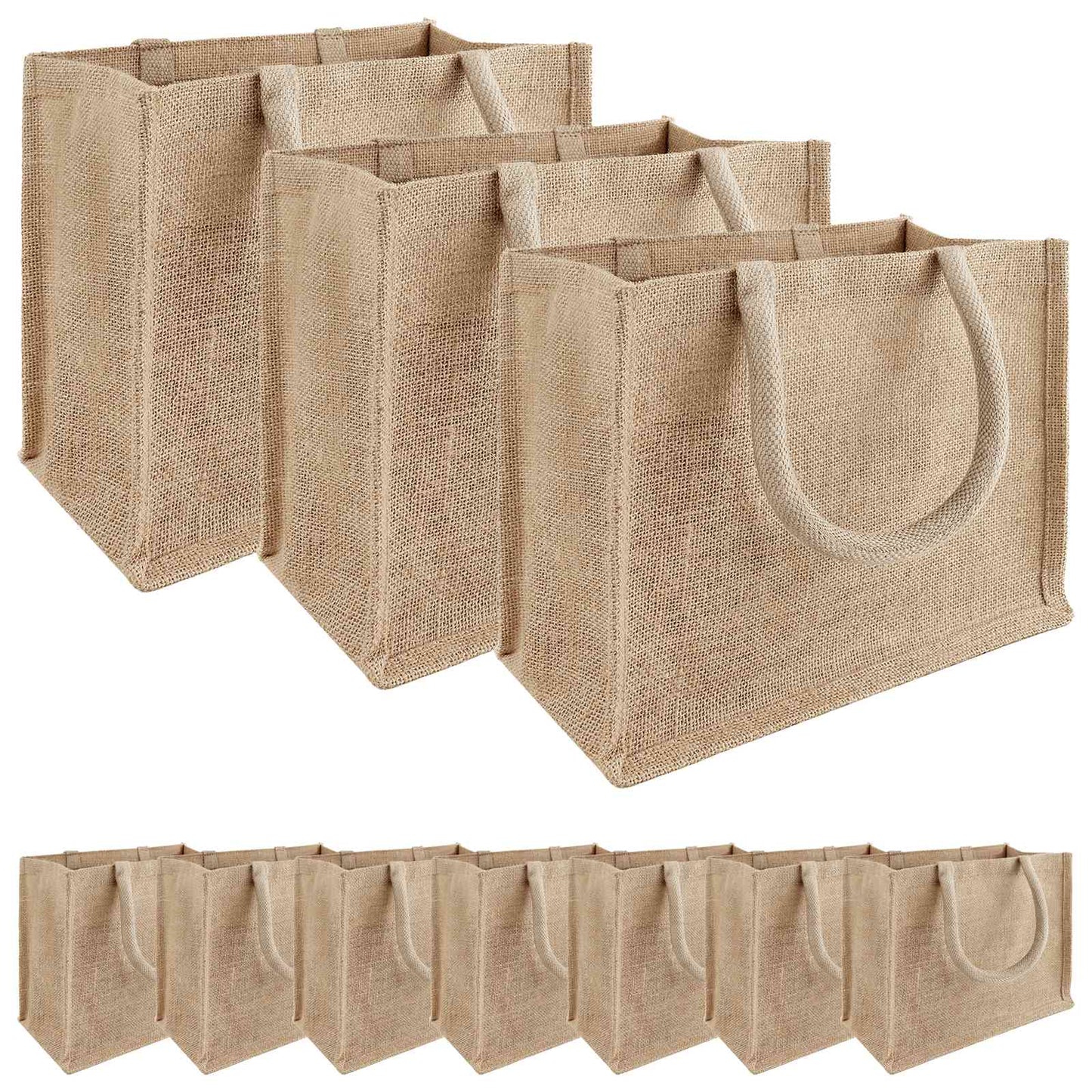 Jute Handbags 10 Natural 26 x 22 x 14 cm 100% Tossa Jute