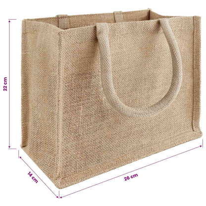 Jute Handbags 10 Natural 26 x 22 x 14 cm 100% Tossa Jute