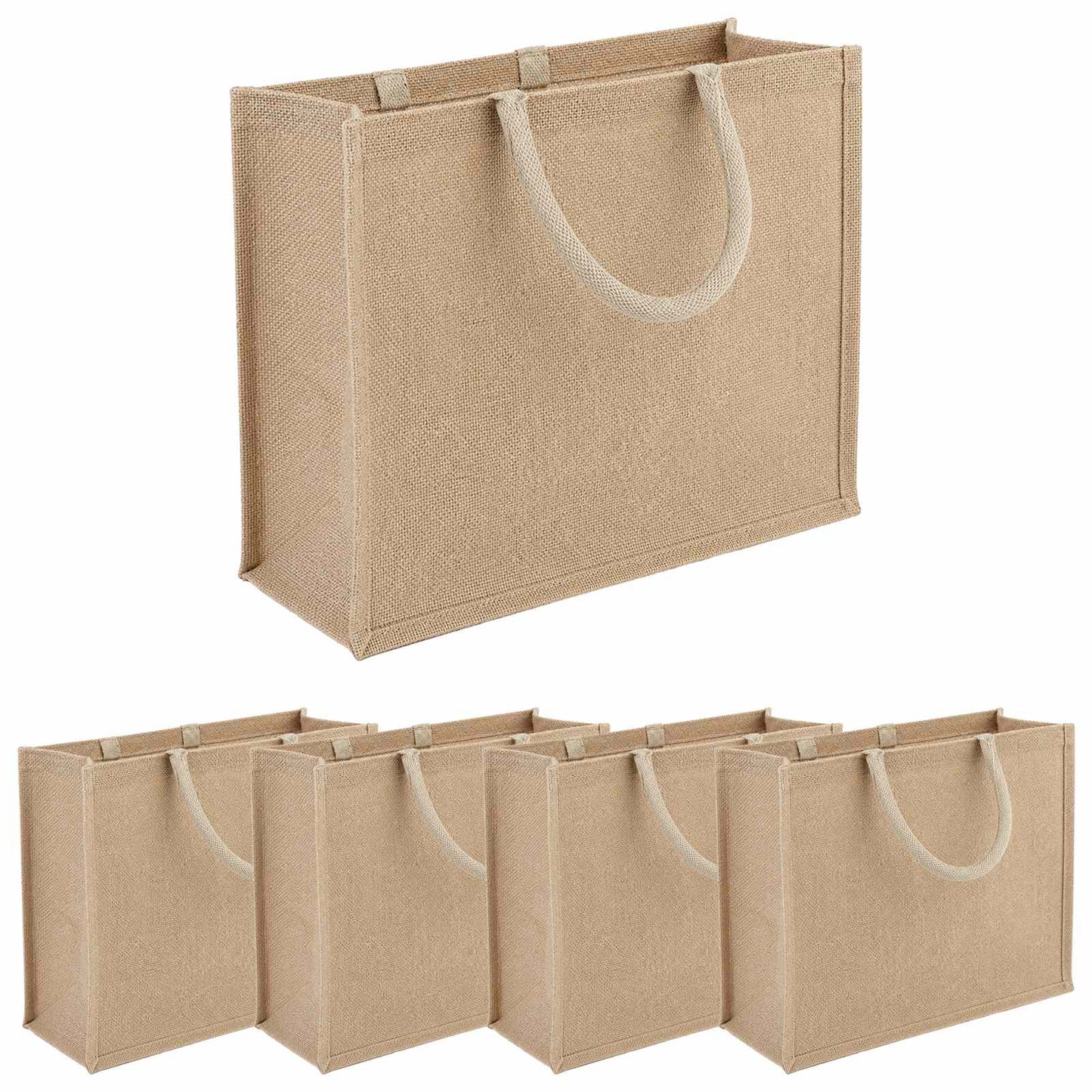 Jute Handbags 5 pcs Natural 42 x 33 x 19 cm 100% Tossa Jute