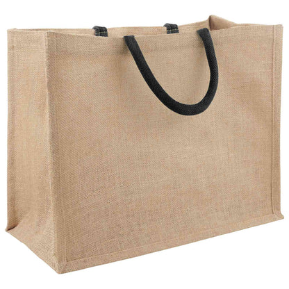 Jute Handbags 5 Natural and Black 42 x 33 x 19 cm