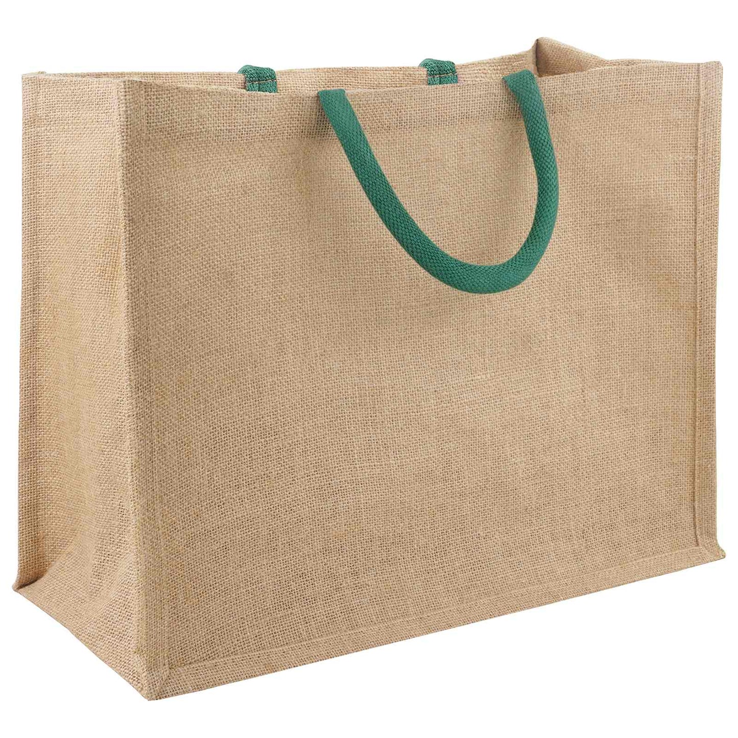 Jute Handbags 5 Natural and Green 42 x 33 x 19 cm