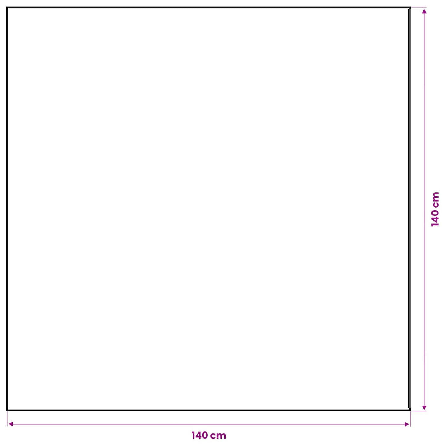 Jute Tablecloth Natural 140 x 140 cm 100% Tossa Jute