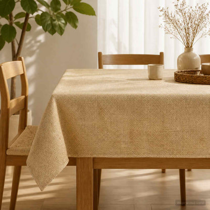 Jute Tablecloth Natural 140 x 240 cm 100% Tossa Jute