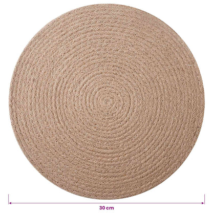 Jute Placemets 4 pcs Natural Ø 30 cm 100% Tossa Jute