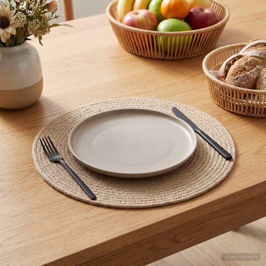 Jute Placemets 50 pcs Natural 100% Tossa Jute