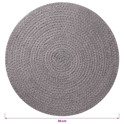 Jute Placemets 12 pcs Grey 100% Tossa Jute