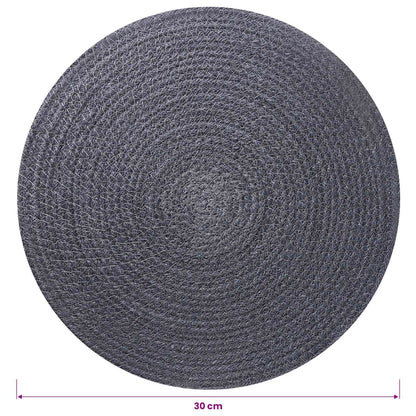 Jute Placemets 12 pcs Dark grey 100% Tossa Jute