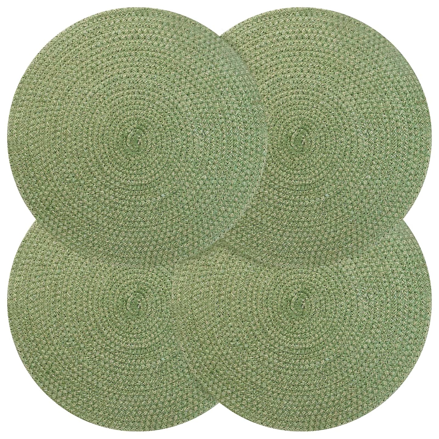 Jute Placemets 4 pcs Olive green Ø 30 cm 100% Tossa Jute