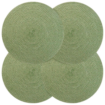 Jute Placemets 4 pcs Olive green Ø 30 cm 100% Tossa Jute
