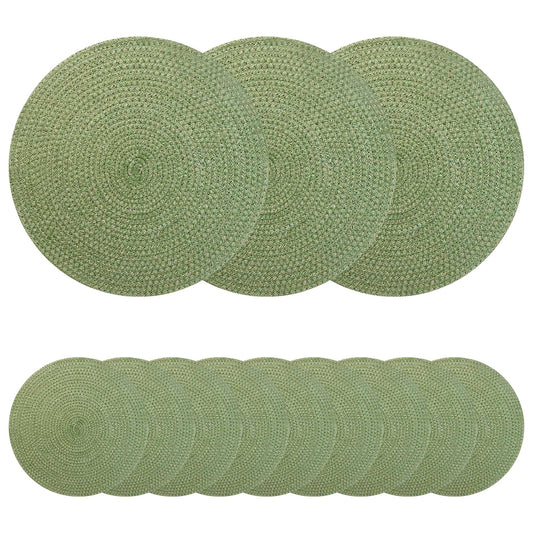 Jute Placemets 12 pcs Olive green 100% Tossa Jute