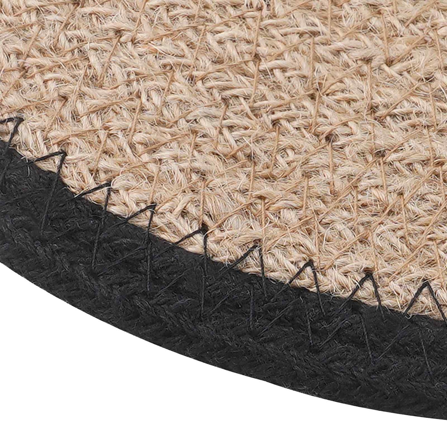 Jute Placemets 12 pcs Natural and Black 100% Tossa Jute