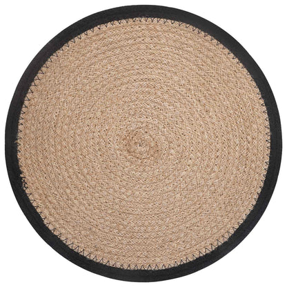 Jute Placemets 12 pcs Natural and Black 100% Tossa Jute