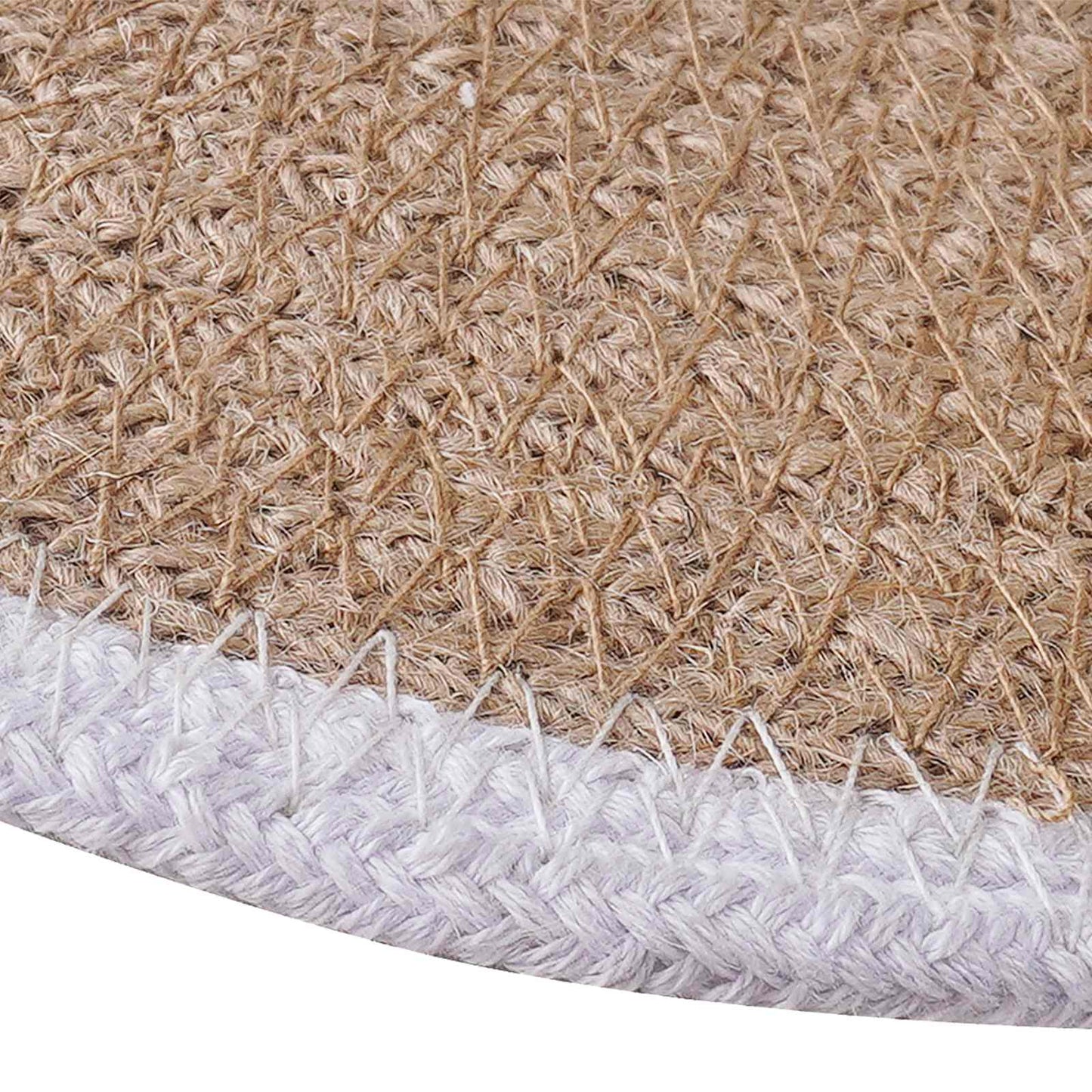 Jute Placemets 12 pcs Natural and White 100% Tossa Jute