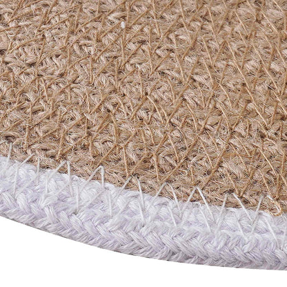 Jute Placemets 12 pcs Natural and White 100% Tossa Jute