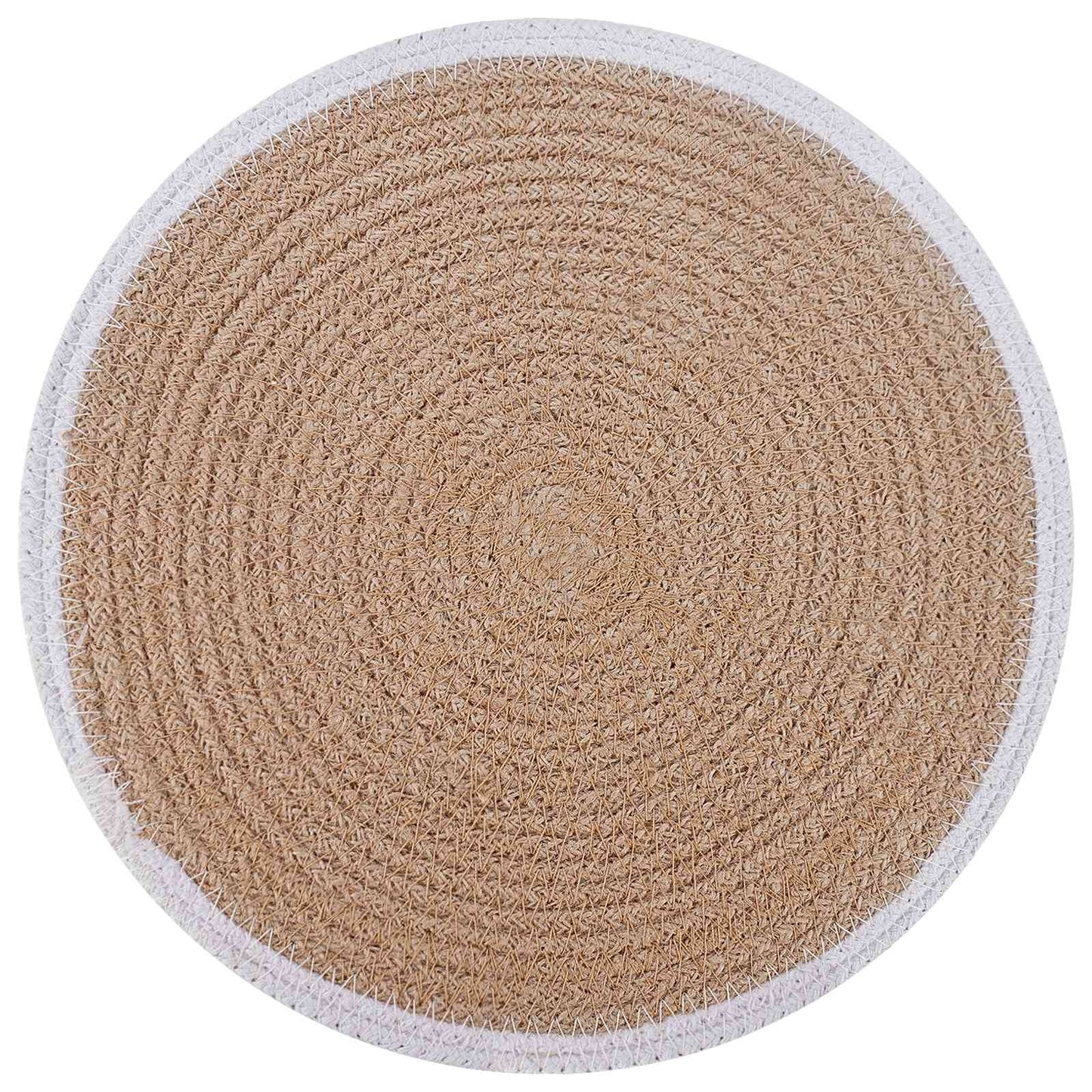 Jute Placemets 12 pcs Natural and White 100% Tossa Jute