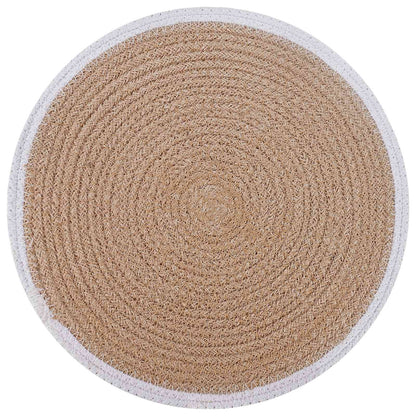 Jute Placemets 12 pcs Natural and White 100% Tossa Jute