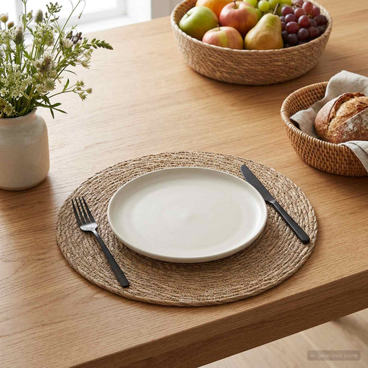 Seagrass Placemets 12 pcs Natural 100% Seagrass