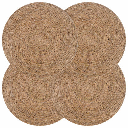Seagrass Placemets 4 pcs Natural Ø 30 cm 100% Seagrass
