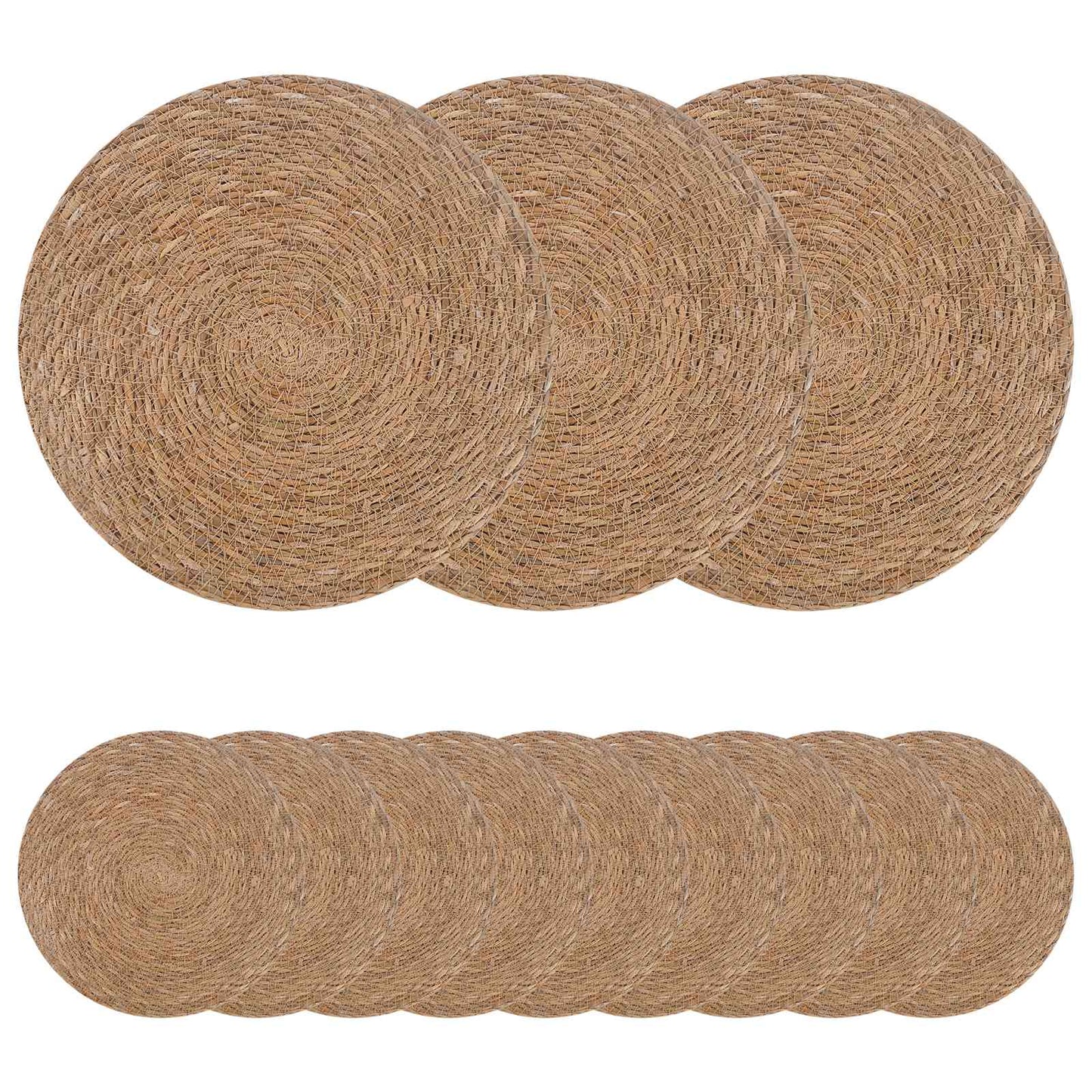Seagrass Placemets 12 pcs Natural 100% Seagrass