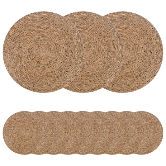 Seagrass Placemets 12 pcs Natural 100% Seagrass