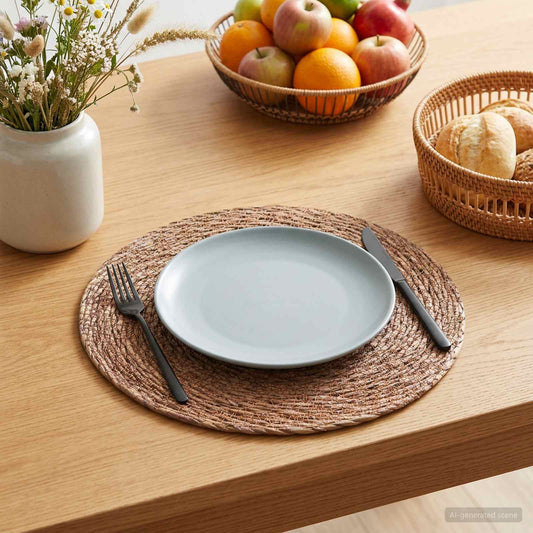 Seagrass Placemets 12 pcs Brown 100% Seagrass