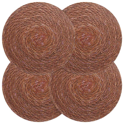 Seagrass Placemets 4 pcs Brown Ø 30 cm 100% Seagrass