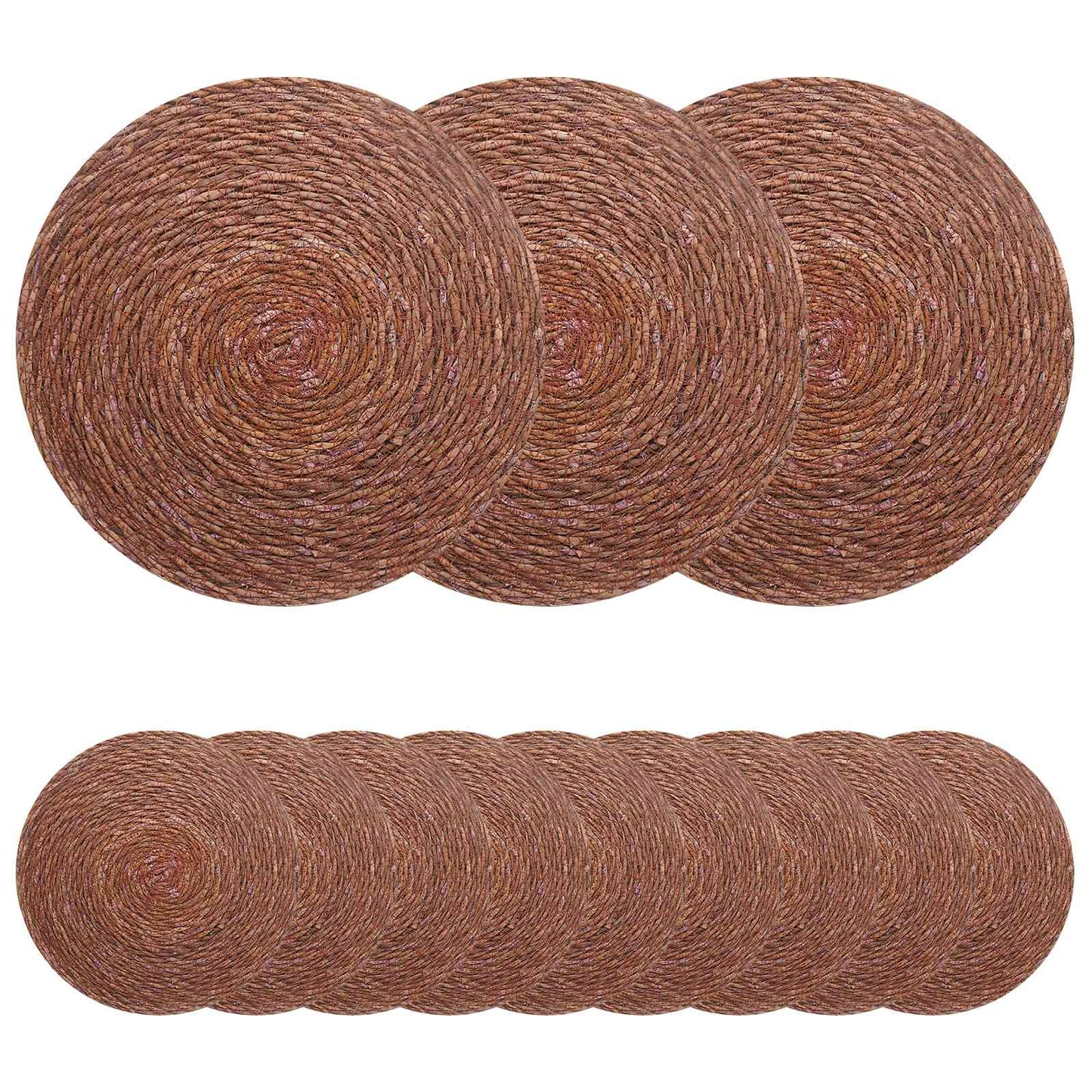 Seagrass Placemets 12 pcs Brown 100% Seagrass