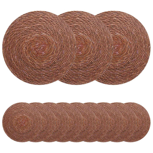 Seagrass Placemets 12 pcs Brown 100% Seagrass