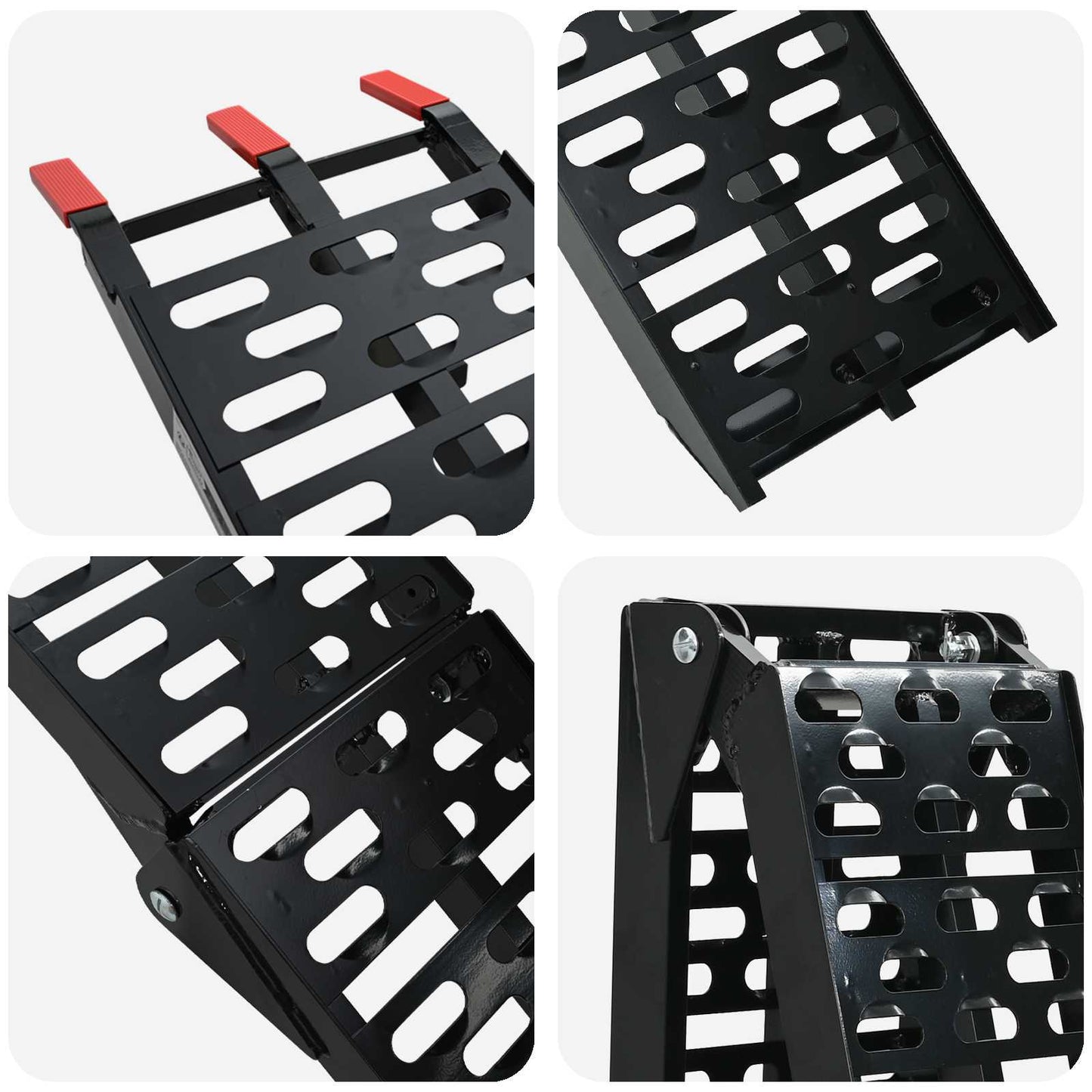 Foldable Motorcycle Ramp 340 kg per ramp 2 pcs Black Aluminium