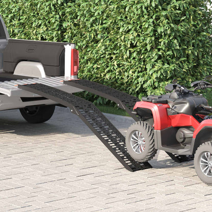 Foldable Motorcycle Ramp 340 kg per ramp 2 pcs Black Aluminium
