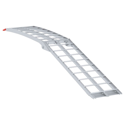 Motorcycle Ramp Folding Silver 180 x 28 x 5 cm Aluminium