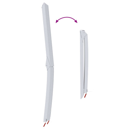 Motorcycle Ramp 680 kg 2 pcs Silver 205 x 28 x 5 cm Aluminium