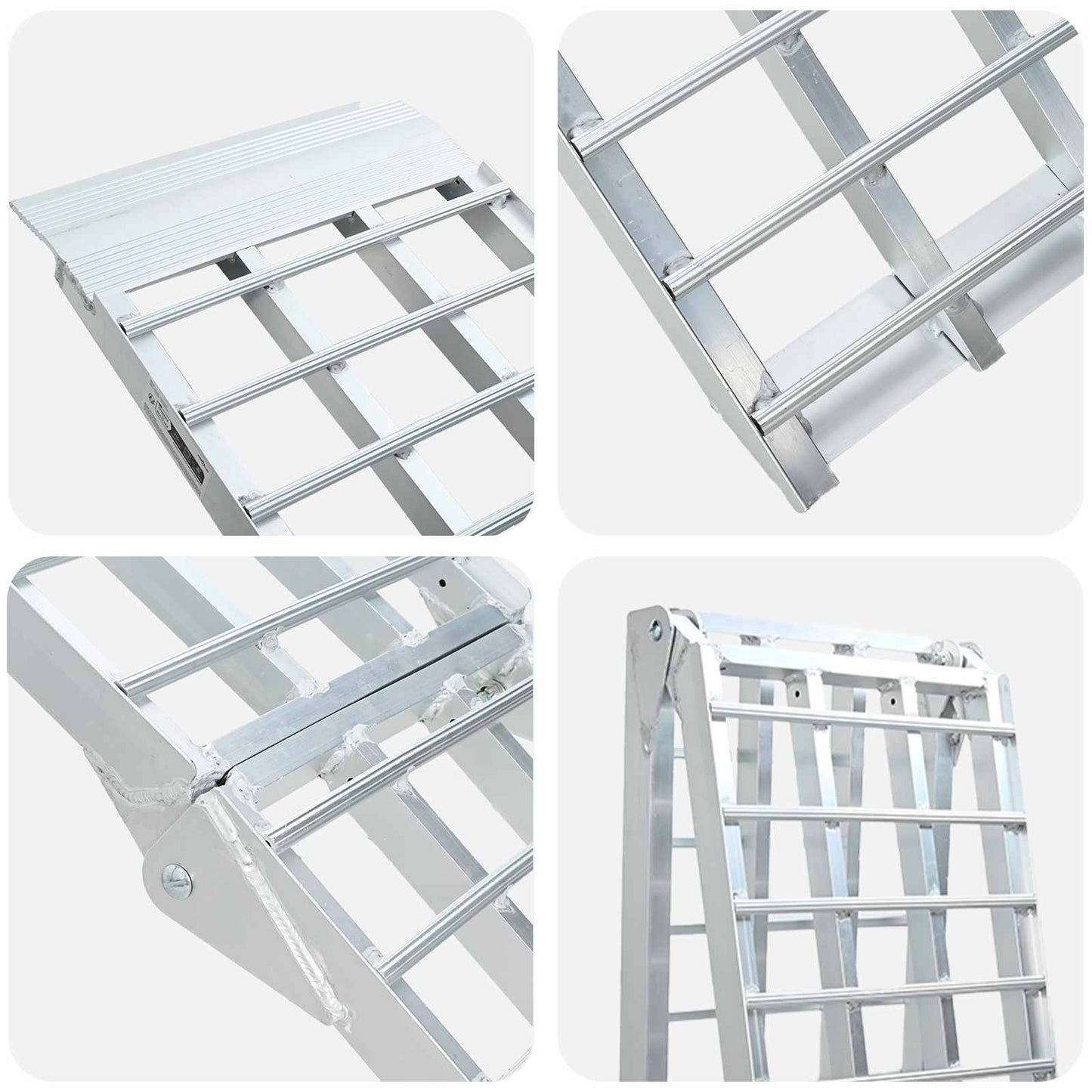 Motorcycle Ramp 680 kg Folding Silver 230 x 44 x 5 cm Aluminium