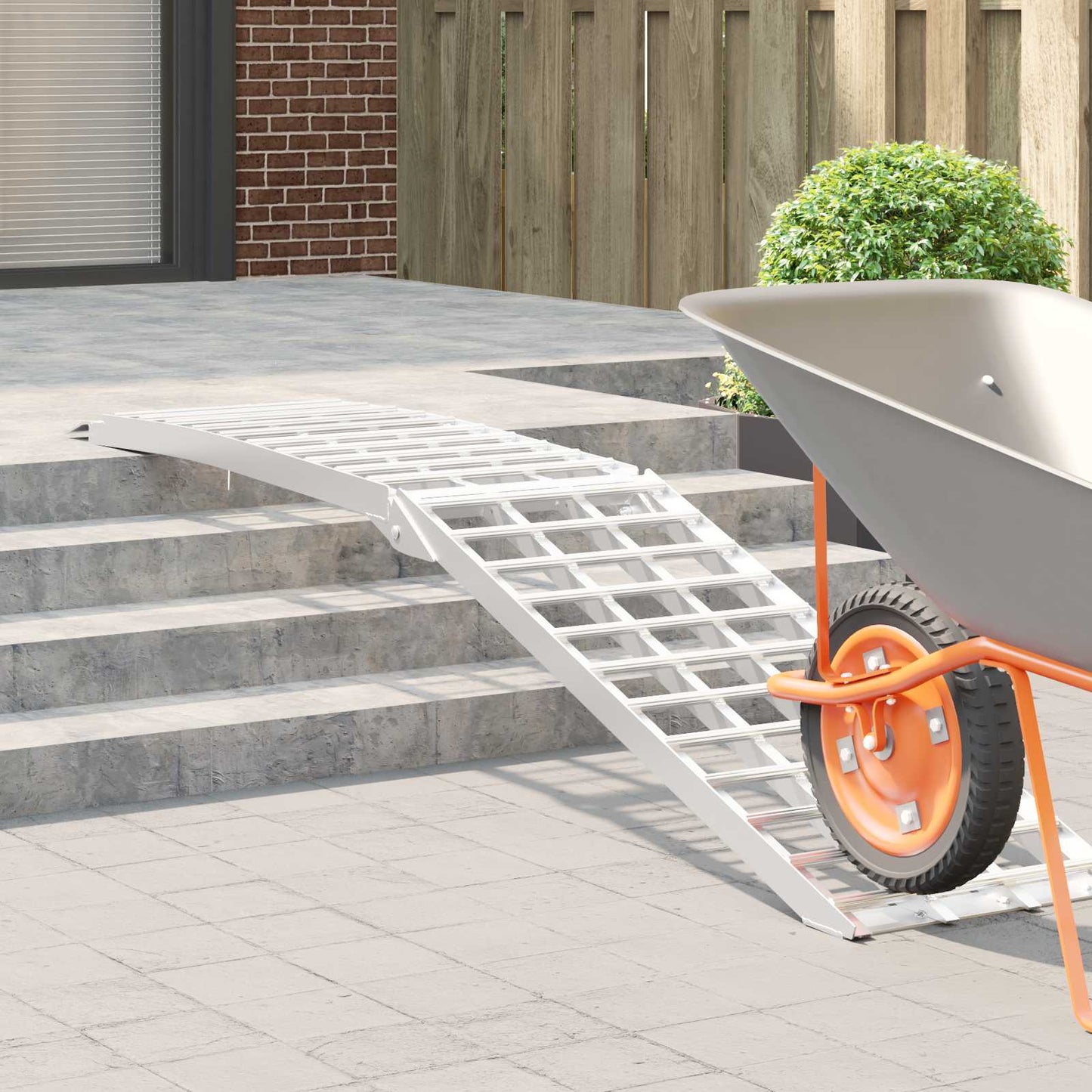 Motorcycle Ramp 680 kg Folding Silver 230 x 44 x 5 cm Aluminium