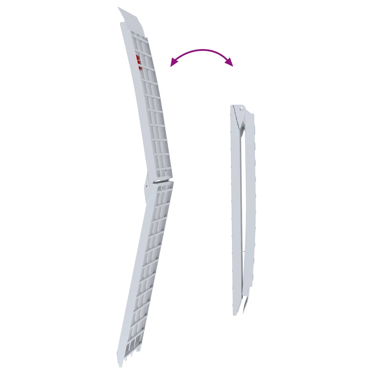 Motorcycle Ramp 680 kg Folding Silver 230 x 44 x 5 cm Aluminium