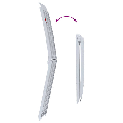 Motorcycle Ramp 680 kg Folding Silver 230 x 44 x 5 cm Aluminium