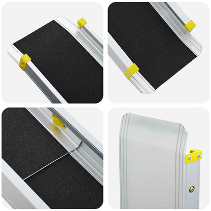 Ramp for Wheelchair 270 kg 2 pcs Black 152 x 19 x 5.5 cm