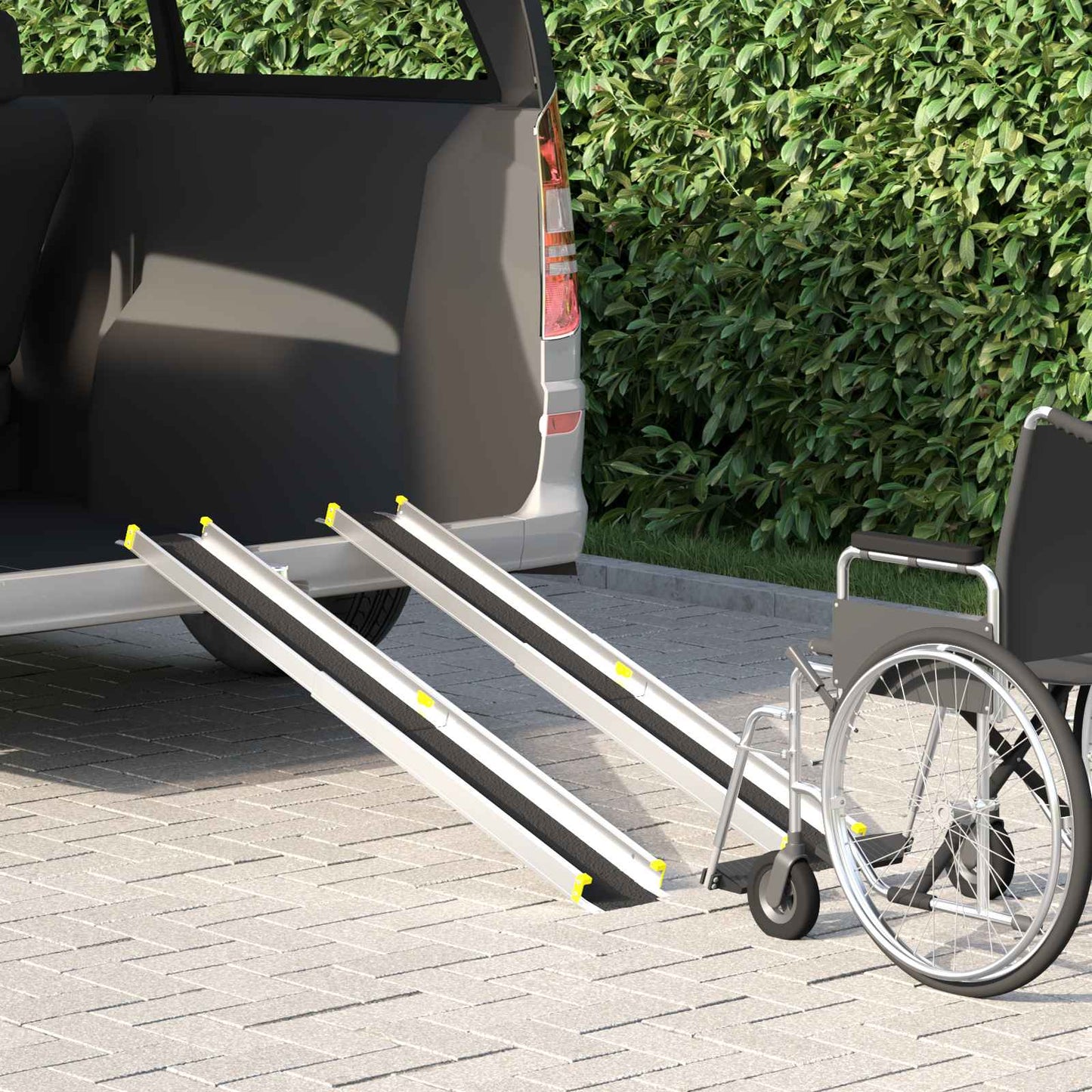 Ramp for Wheelchair 270 kg 2 pcs Black 152 x 19 x 5.5 cm