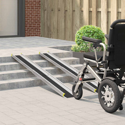 Ramp for Wheelchair 270 kg 2 pcs Black 183 x 19 x 5.6 cm