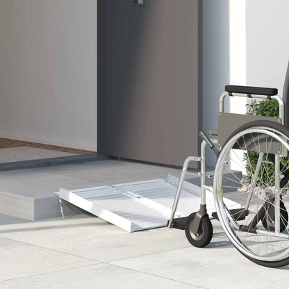 Ramp for Wheelchair 270 kg Silver 62 x 73 x 5 cm Aluminium