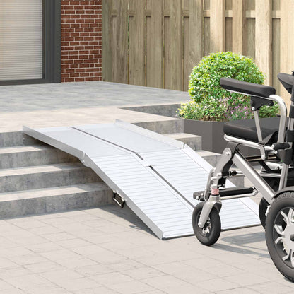 Ramp for Wheelchair 270 kg Silver 270 kg Aluminium