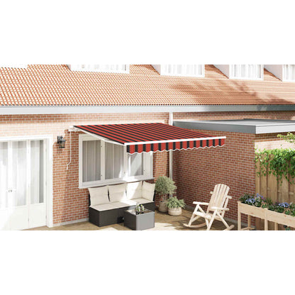 Retractable Awning Retractable Orange and Brown 350 x 250 cm